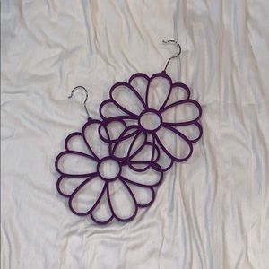 Purple Velvet Scarf/Belt Hanger